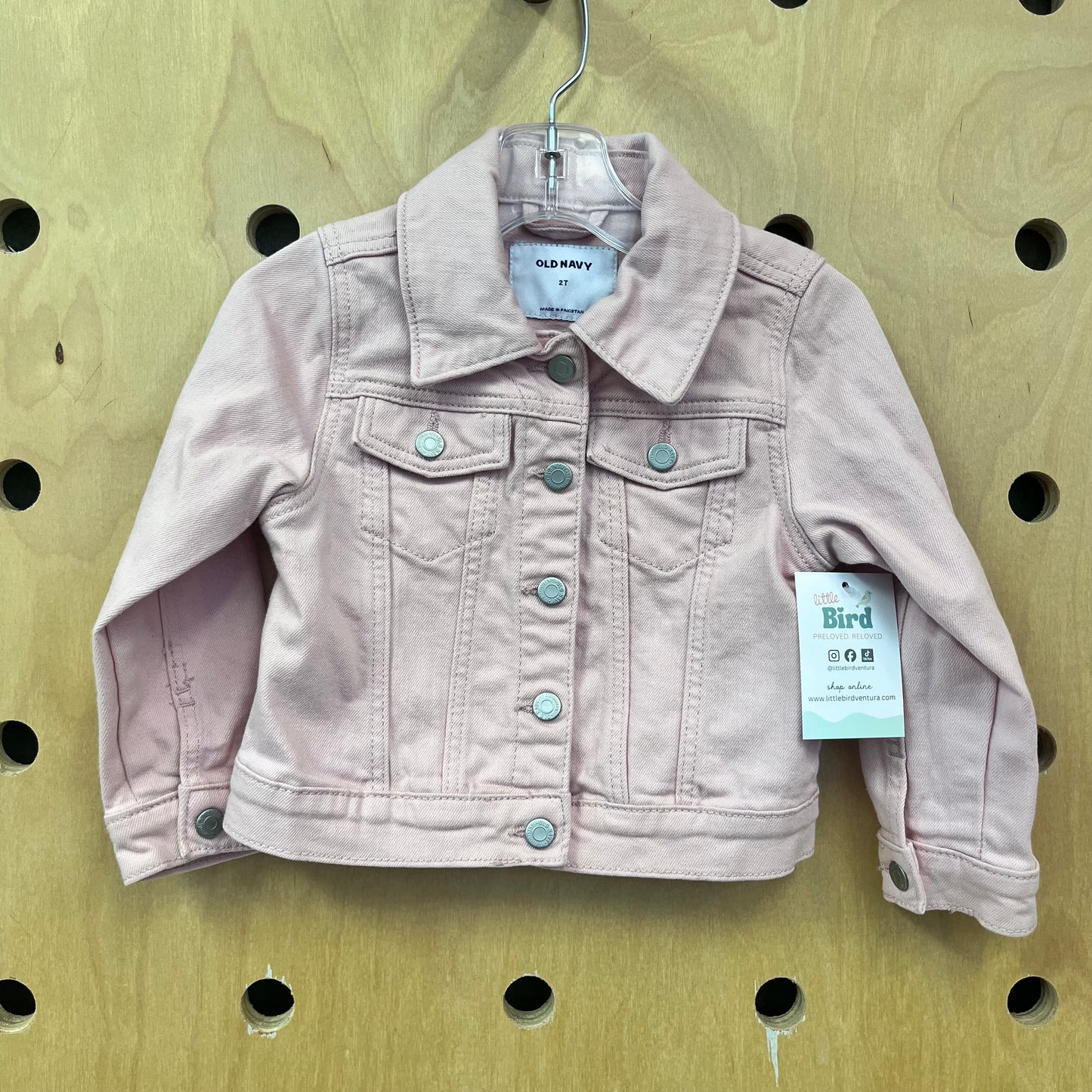 Pink Denim Snap Jacket