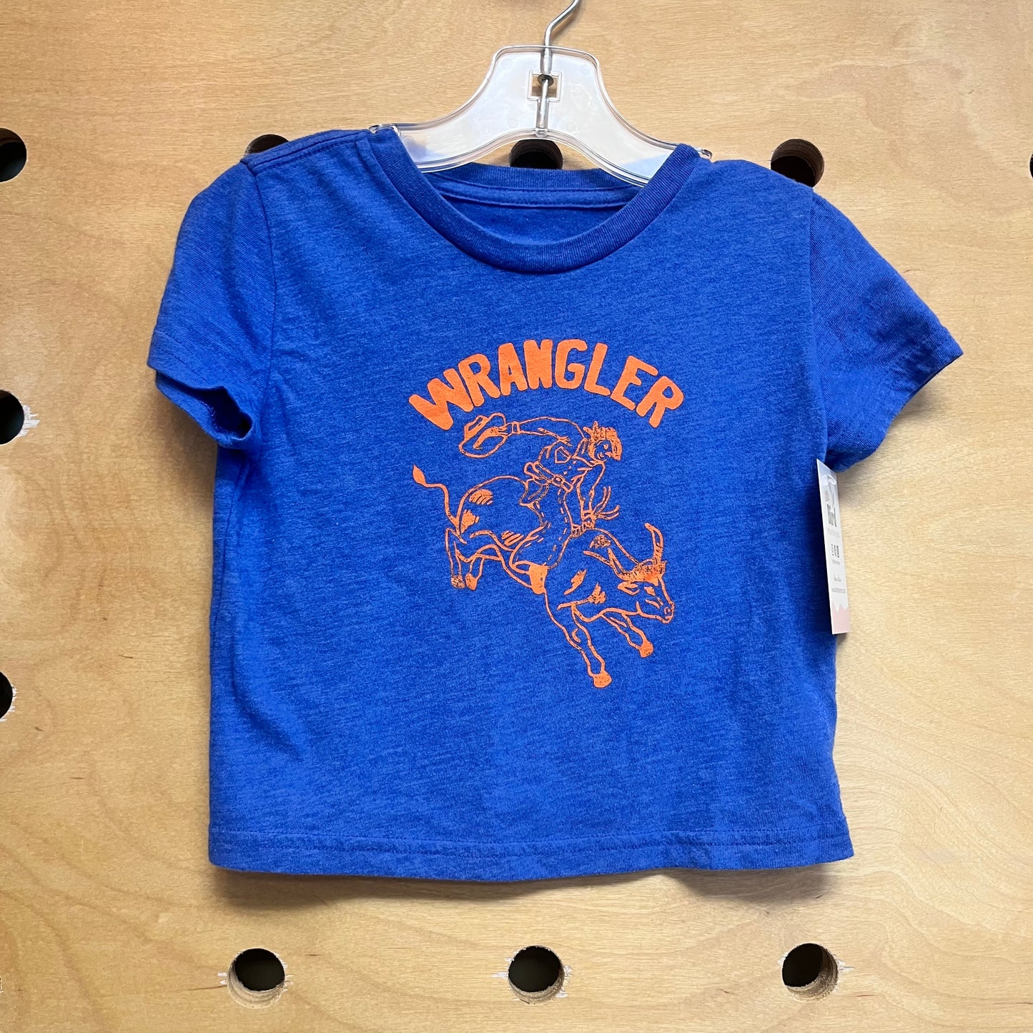 Blue/Orange Brand Logo Tee