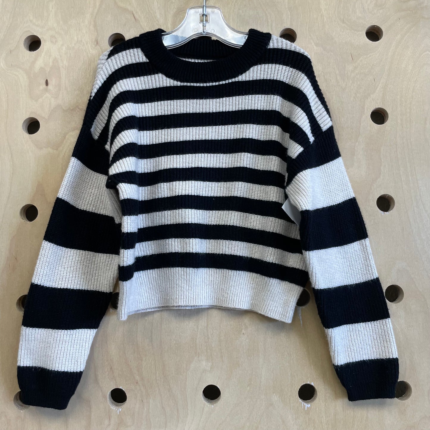 Cream + Black Striped Sweater