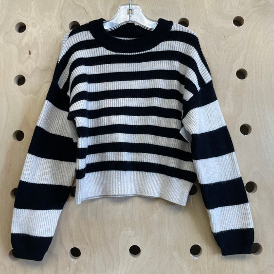 Cream + Black Striped Sweater