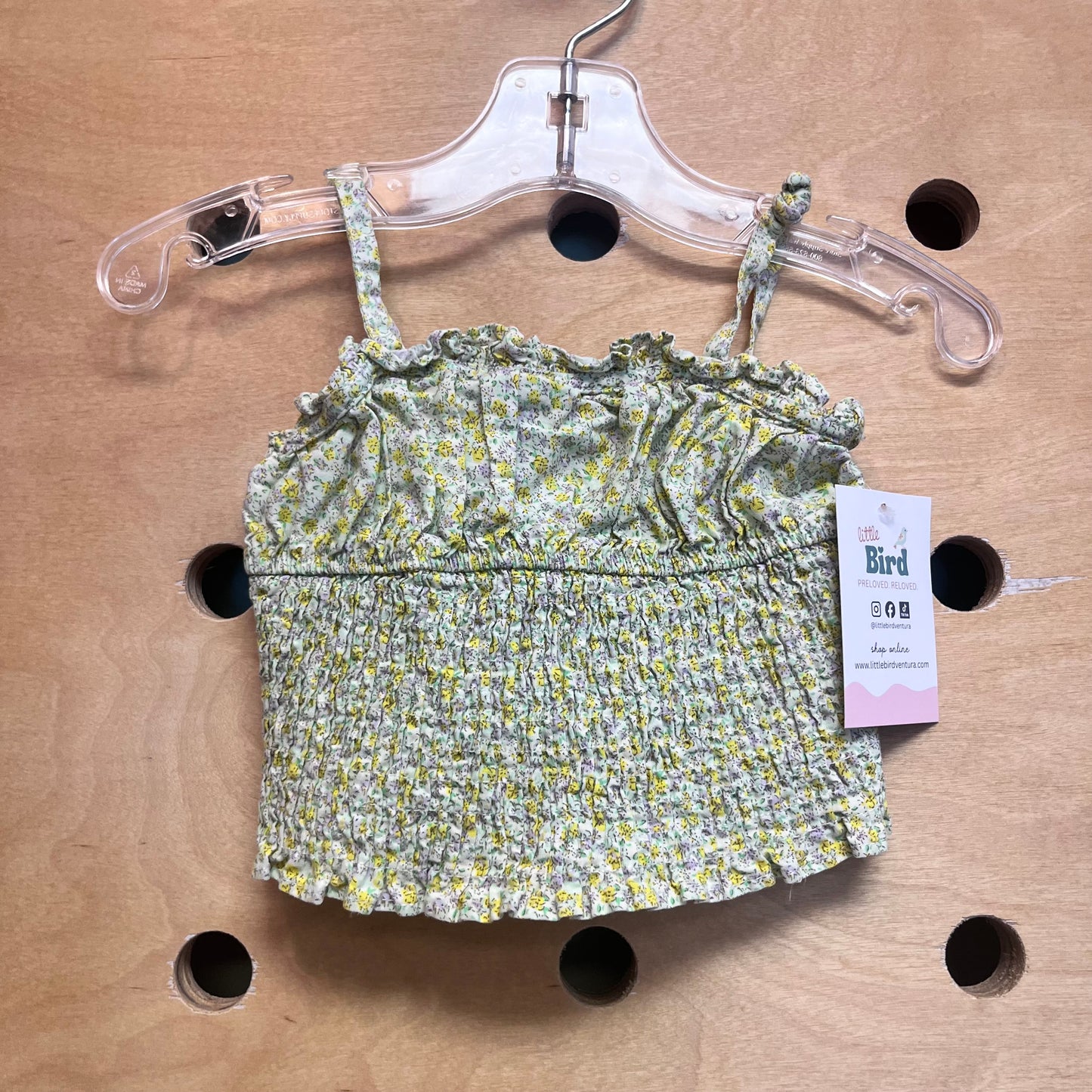 Yellow/Purple Smocked Tank