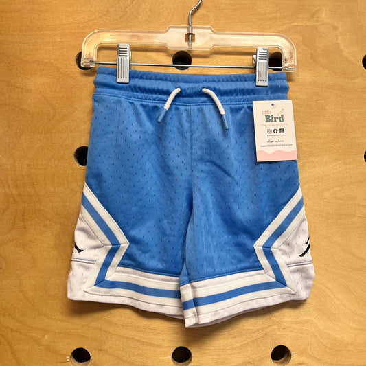 Blue/White Drawstring Mesh Shorts