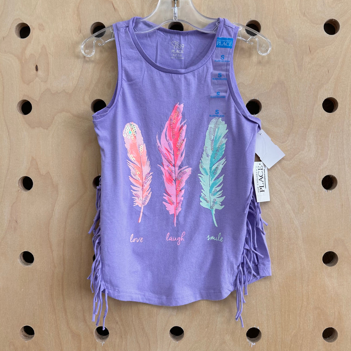 Purple Fringe Feather Tank NEW!
