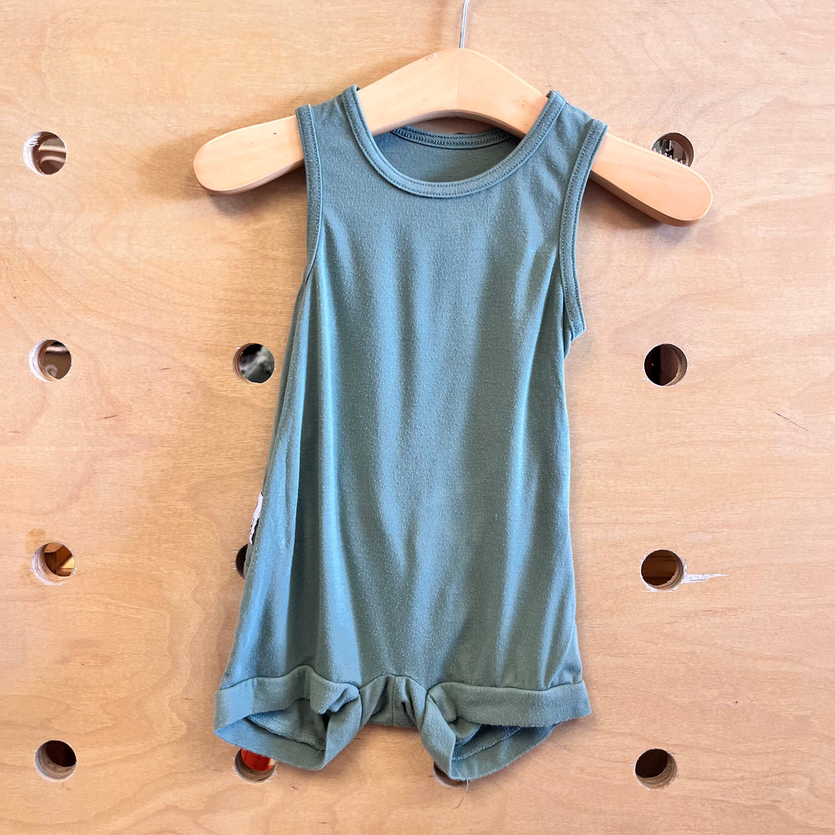 Green Bamboo Sleeveless Romper