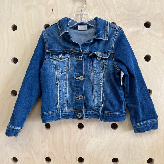 Blue Distressed Denim Jacket