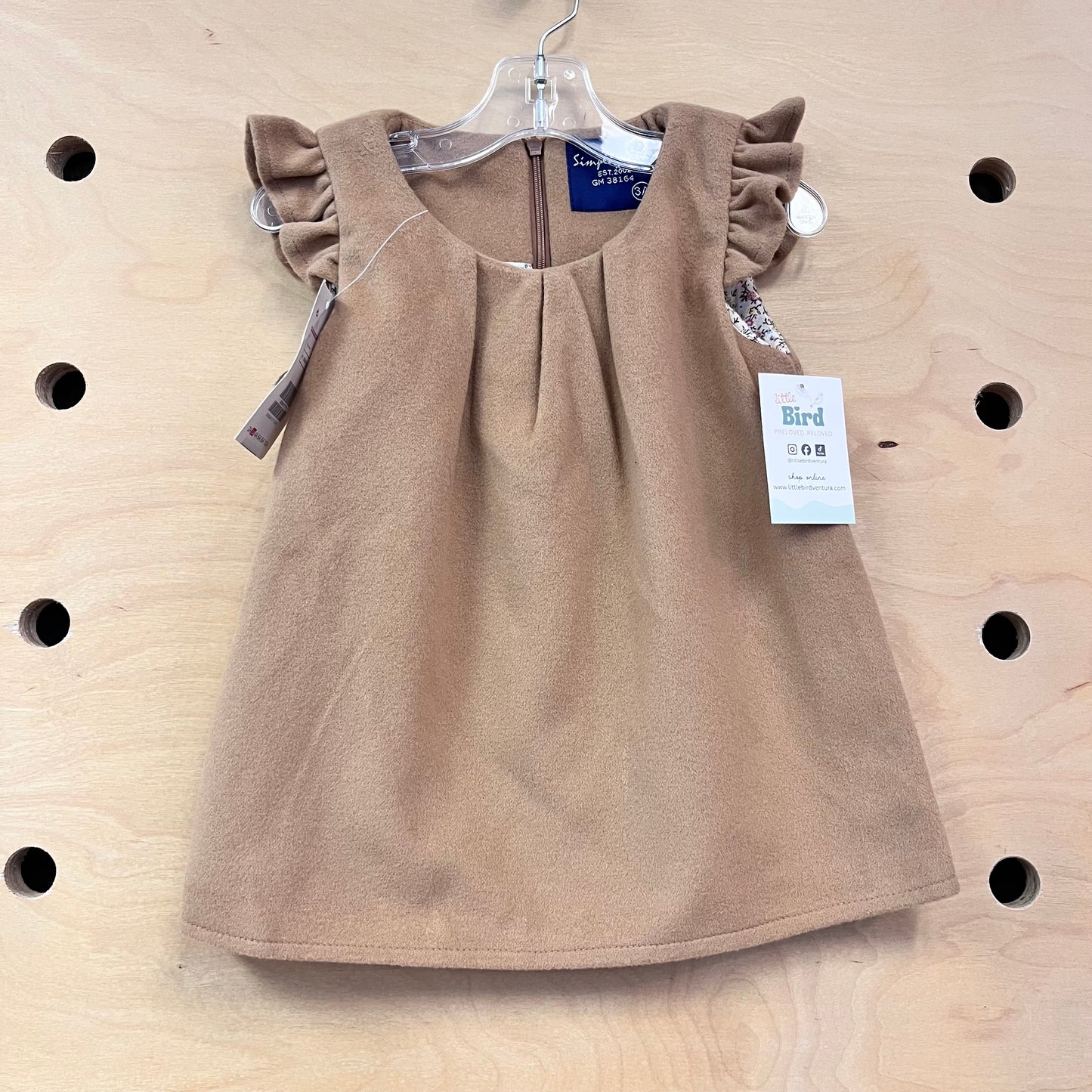 Soft Brown Floral-Lined Jumper NEW!