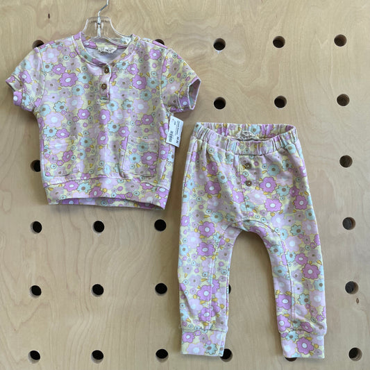 Pastel Floral French Terry Outfit