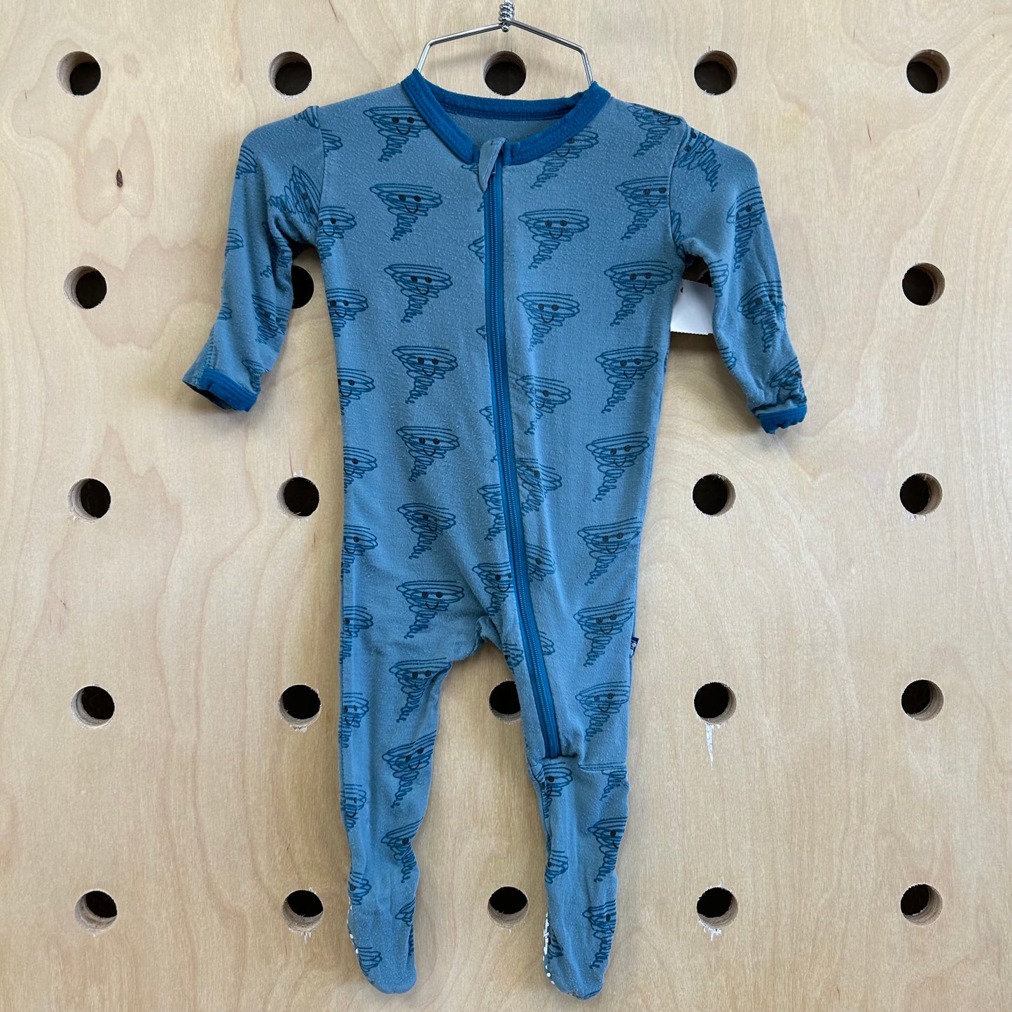 Blue Happy Tornado Zip Footies