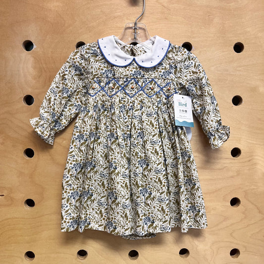 Green/Blue Floral Cotton Dress NEW!