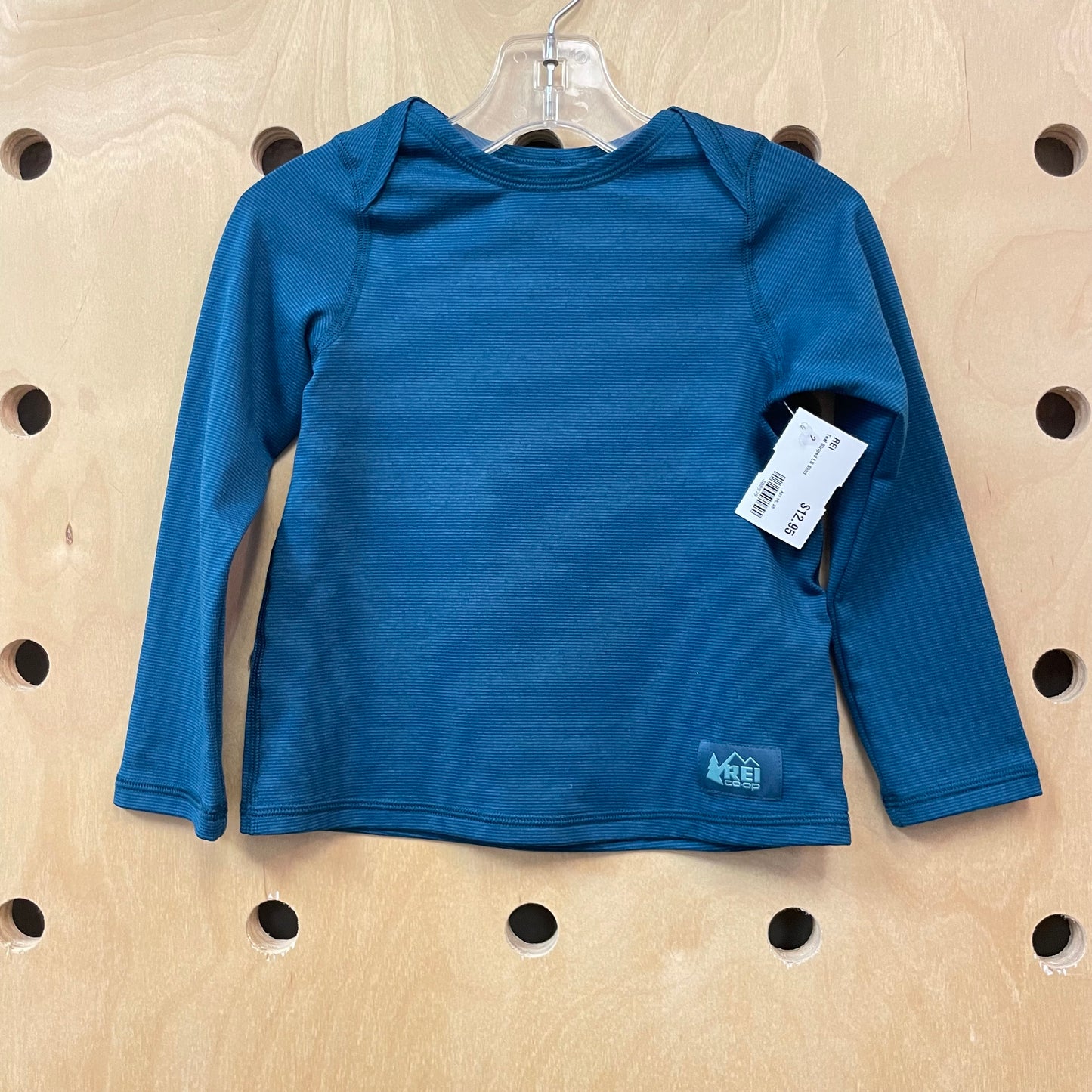 Teal Striped LS Shirt
