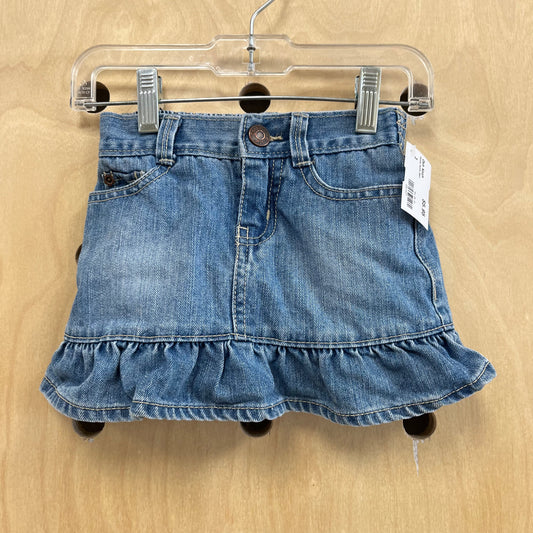 Denim Ruffle Skirt