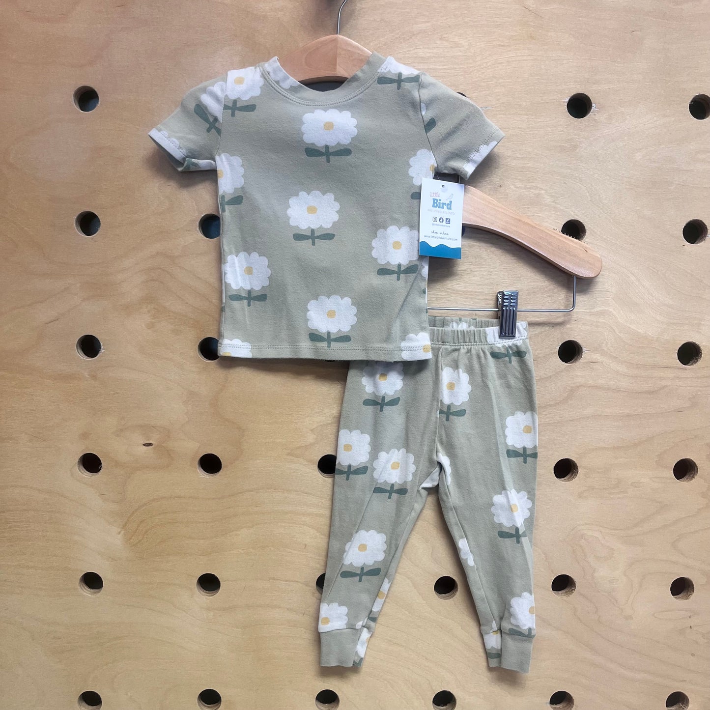 Organic Green Floral Pajamas