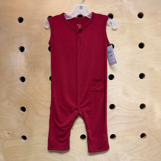 Red Bamboo Snap Romper
