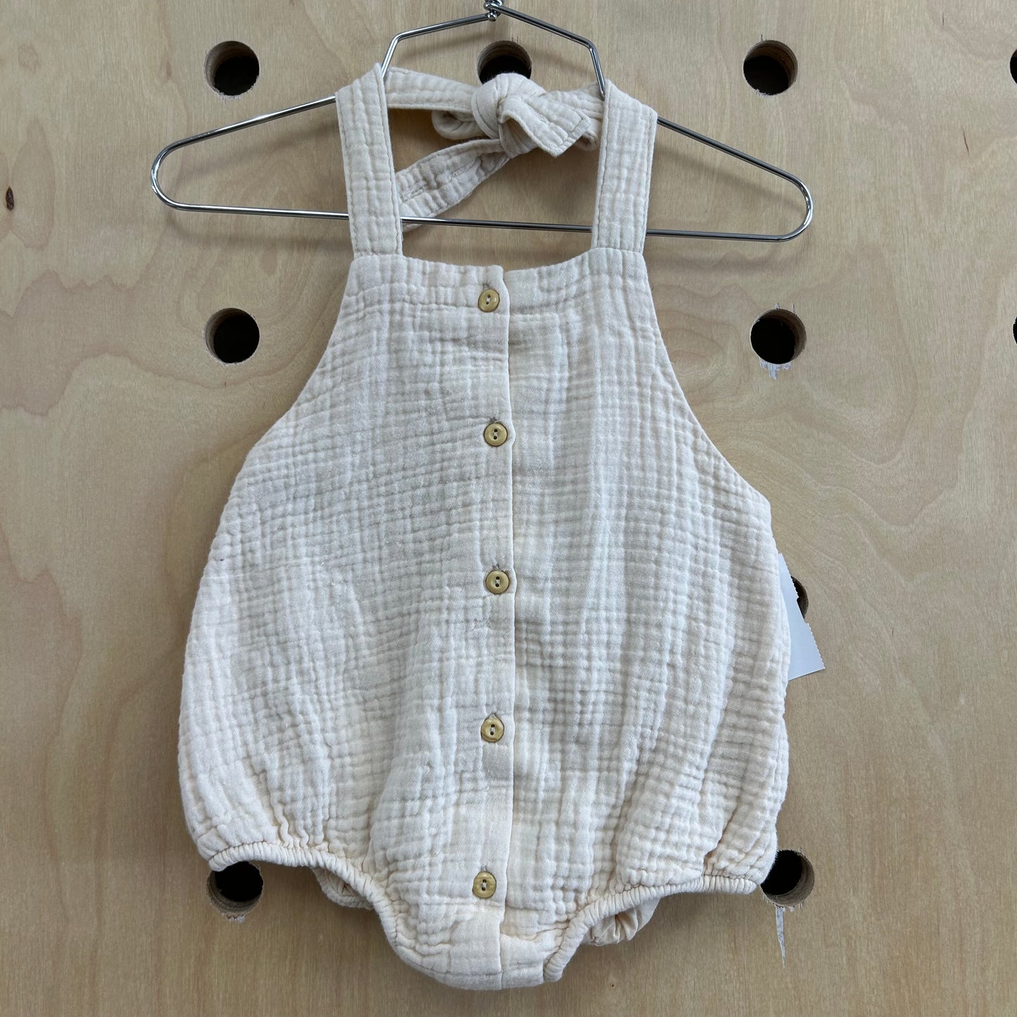 Cream Gauze Romper
