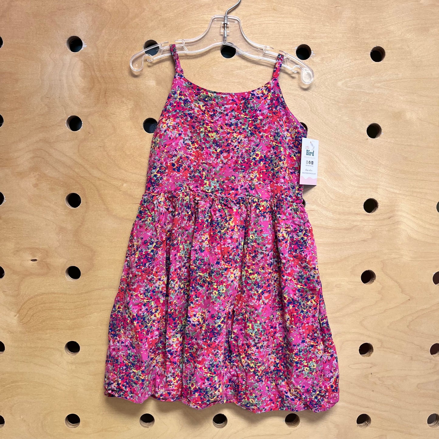 Pink Abstract Floral Dress