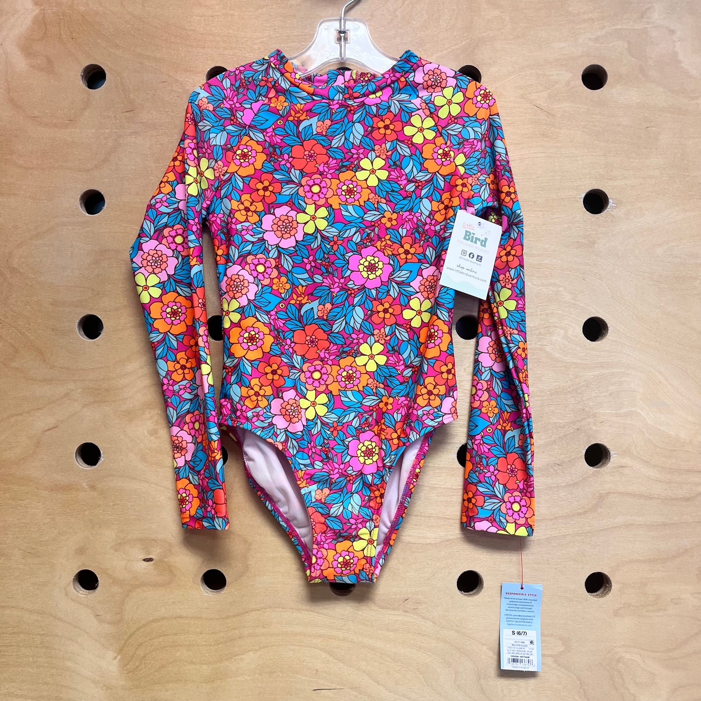 Pink/Orange Floral Swimsuit NEW!
