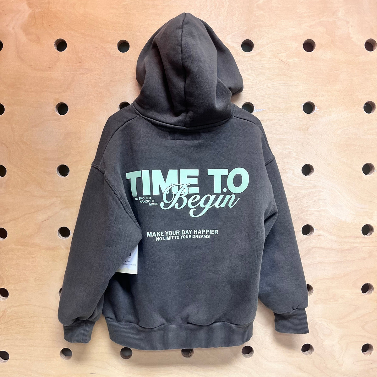 Grey/Green Time to Begin Hoodie