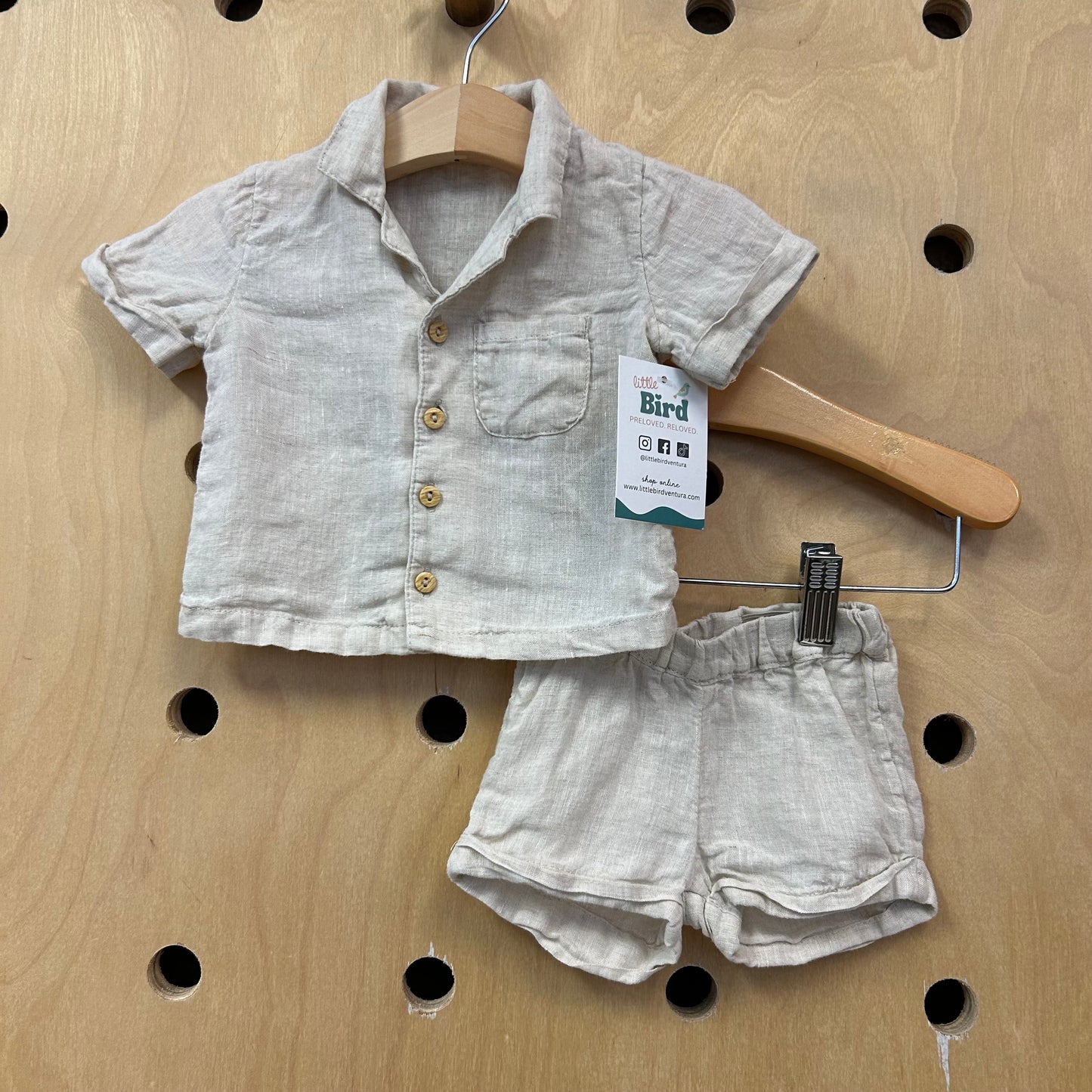 Beige Linen Blend Outfit