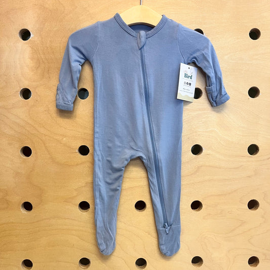 Blue Bamboo 2-Way Zip Footies