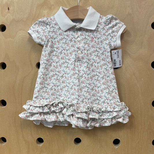 Pastel Floral Polo Dress