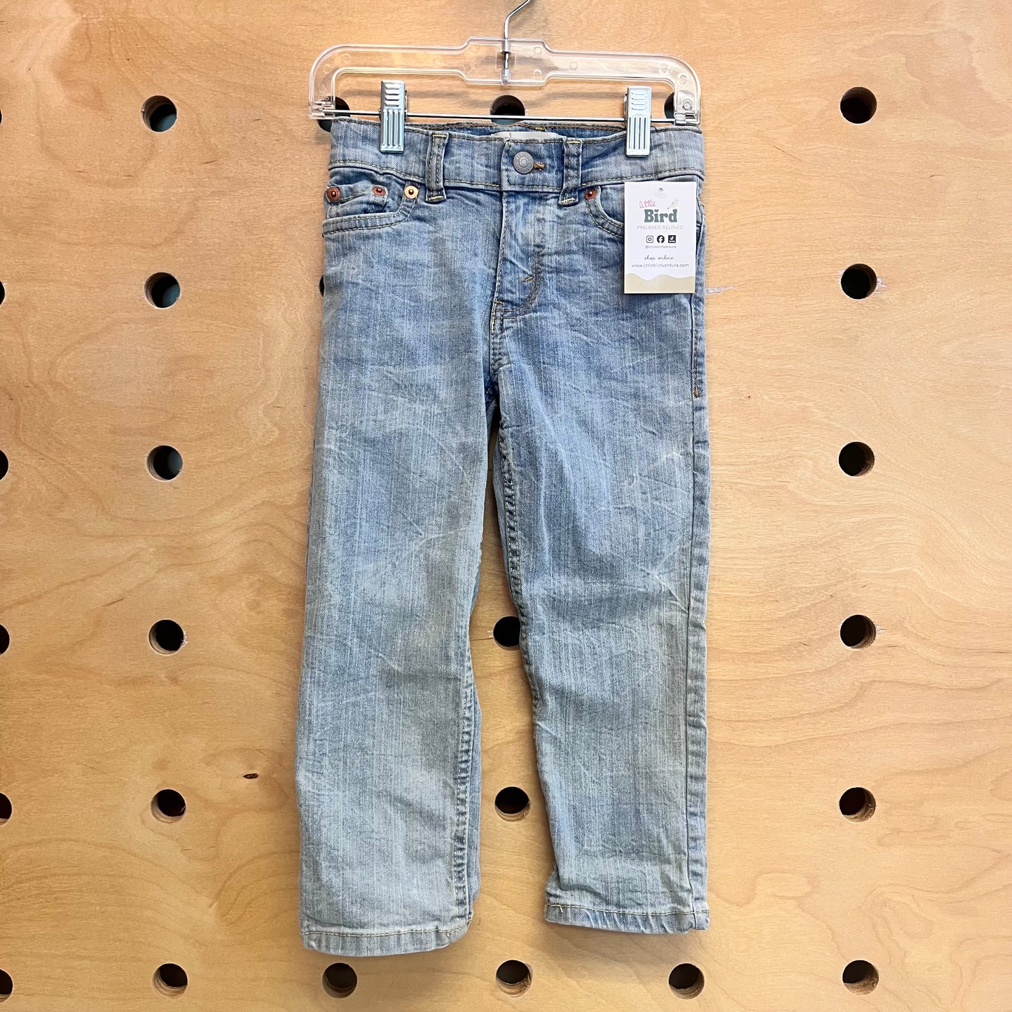 Blue Distressd 502 Taper Denim