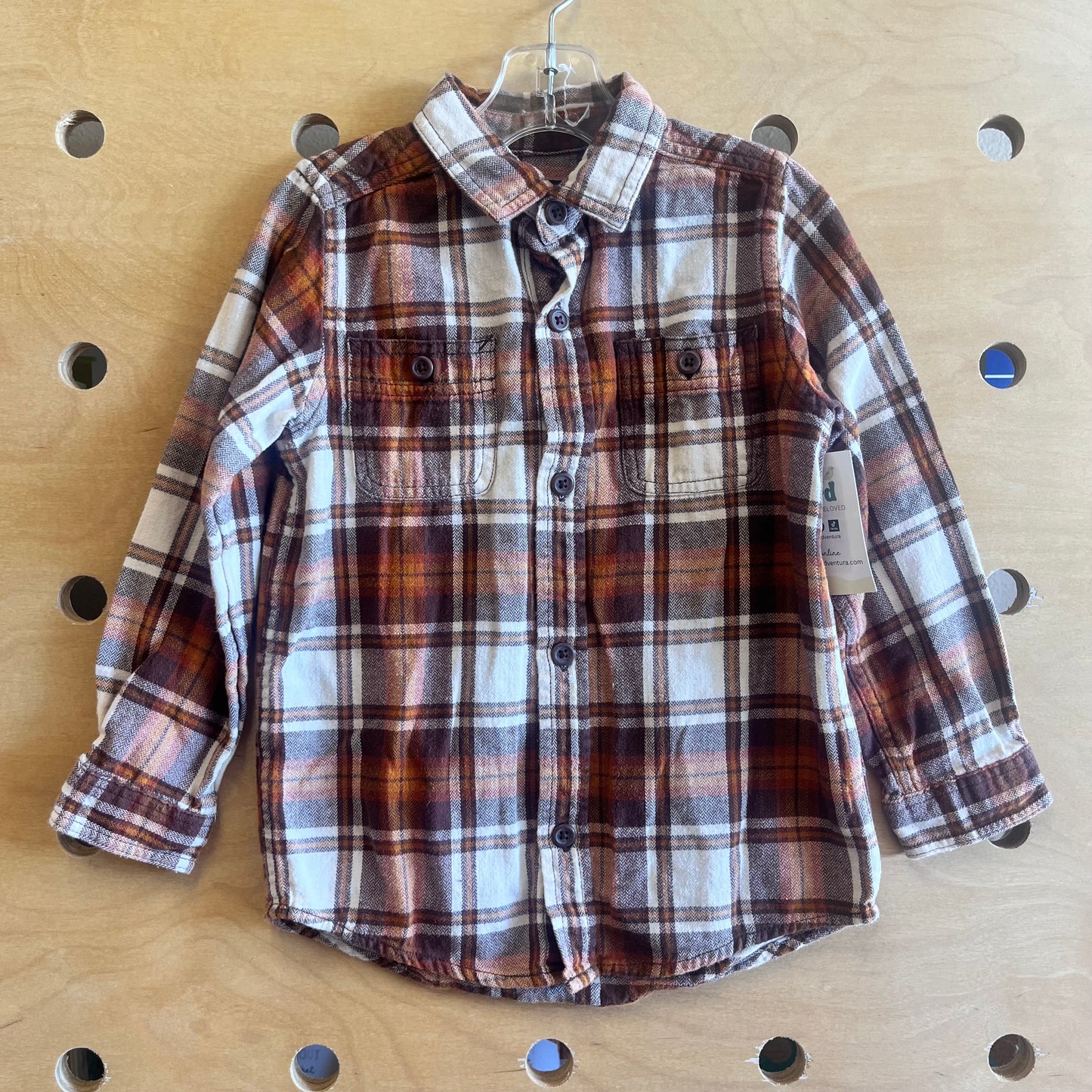 Brown/Cream Plaid Flannel