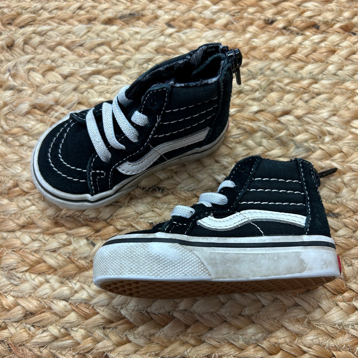 B&W High-Top Sneakers