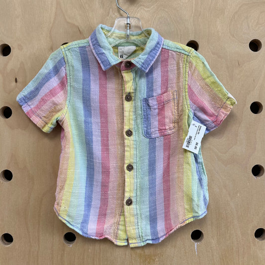 Pastel Striped Button Up Shirt