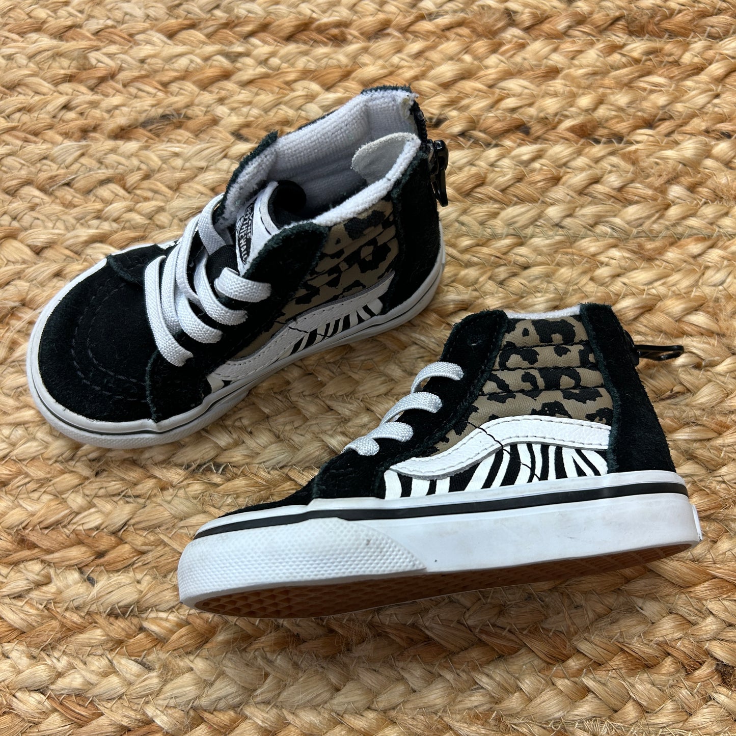 Multi Animal Print High-Top Sneakers