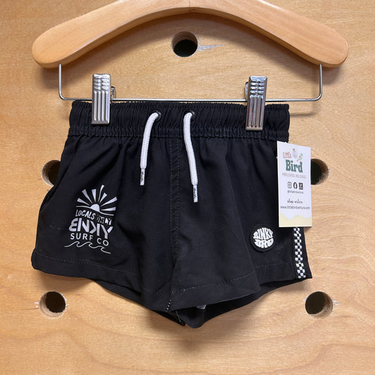 Black Locals Only Swim Trunks