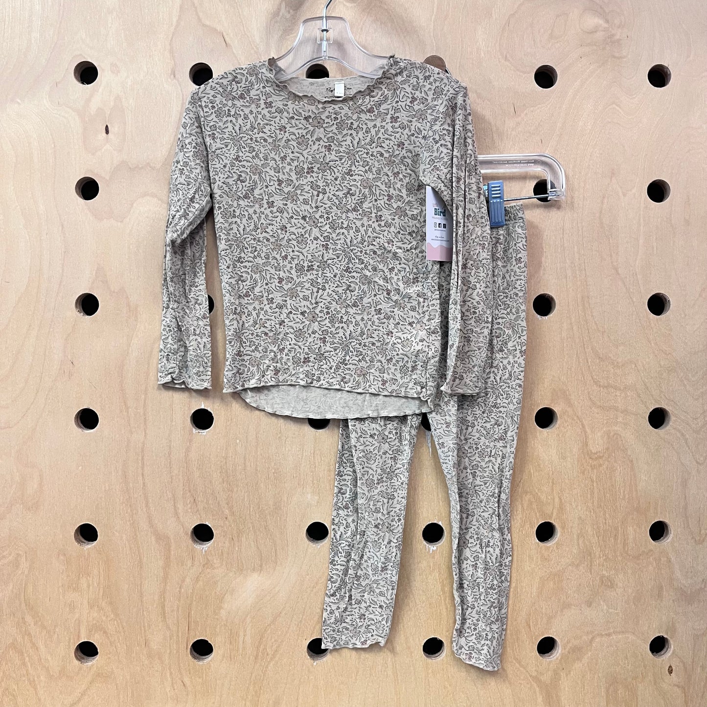 Earthy Beige Floral Modal Pajamas