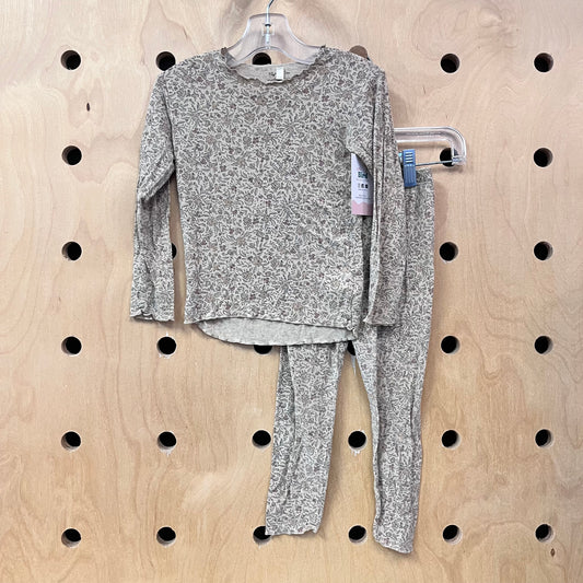Earthy Beige Floral Modal Pajamas