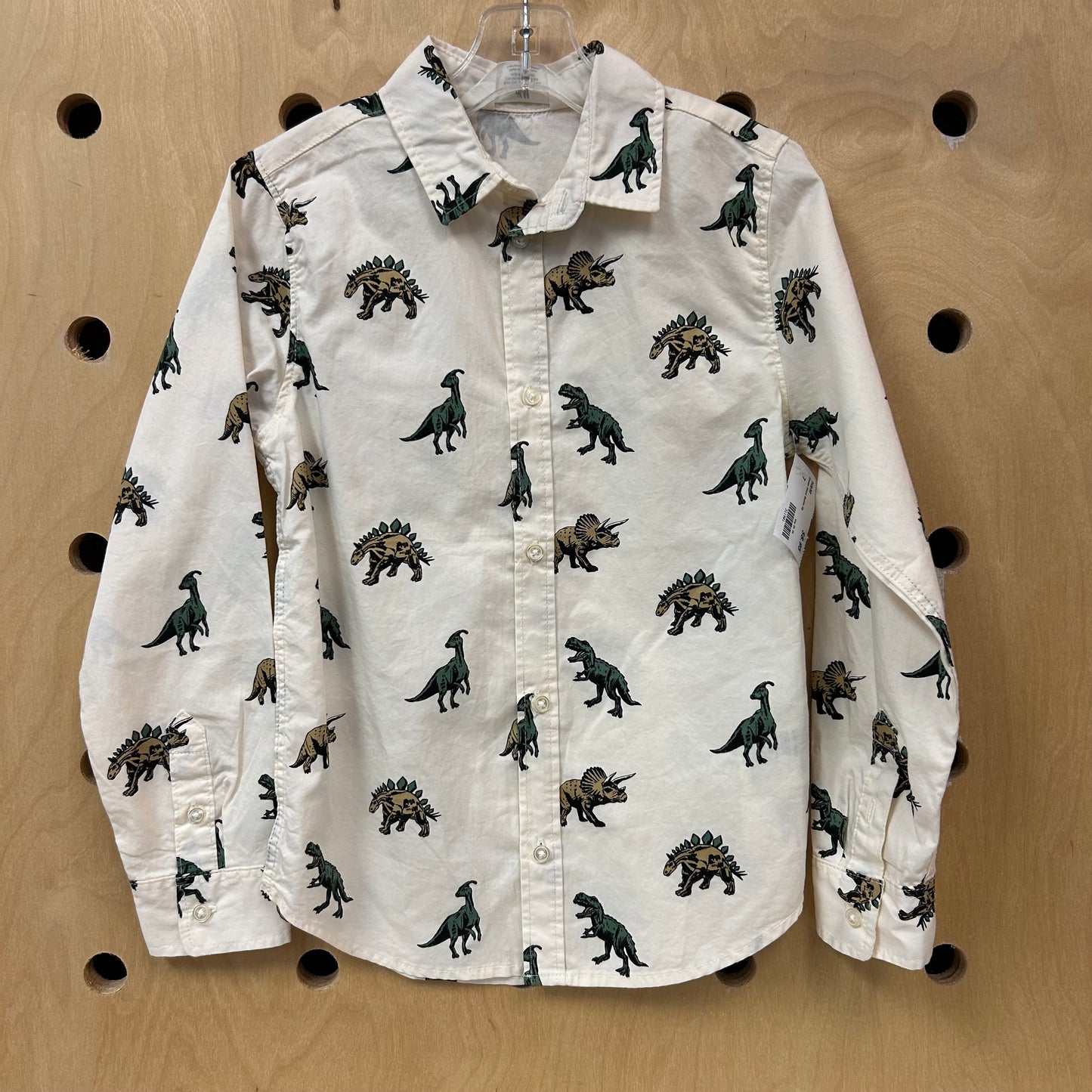 Cream Dinos Button Up