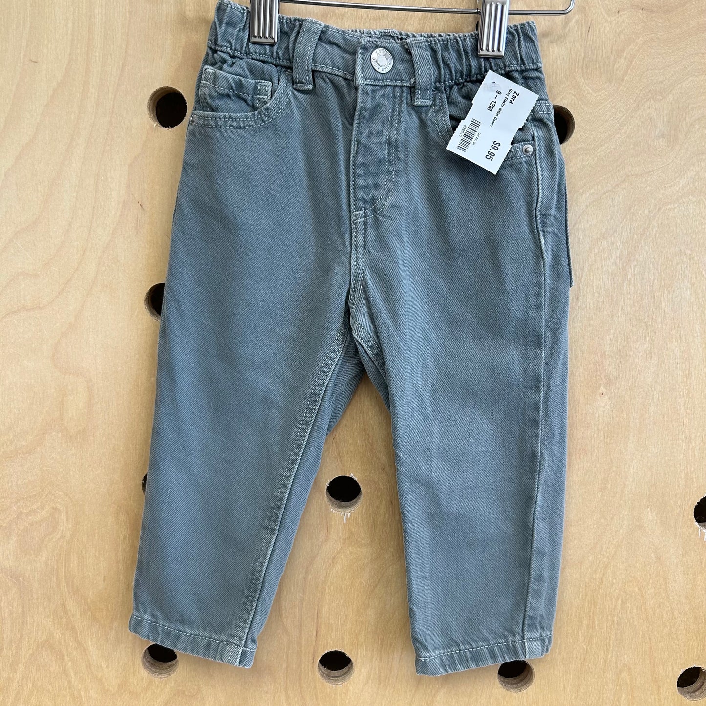 Grey Elastic Waist Denim