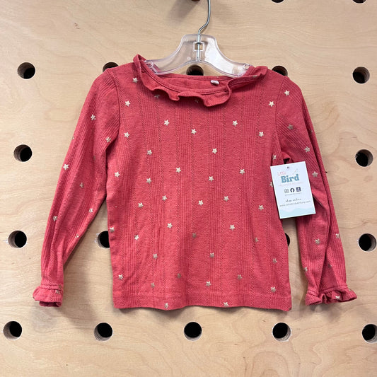 Orange/Gold Stars Pointelle LS