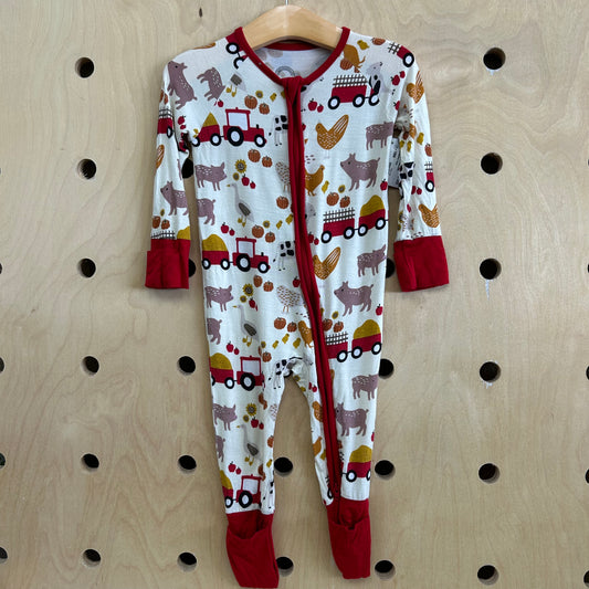 Farm Animal Bamboo Zippy