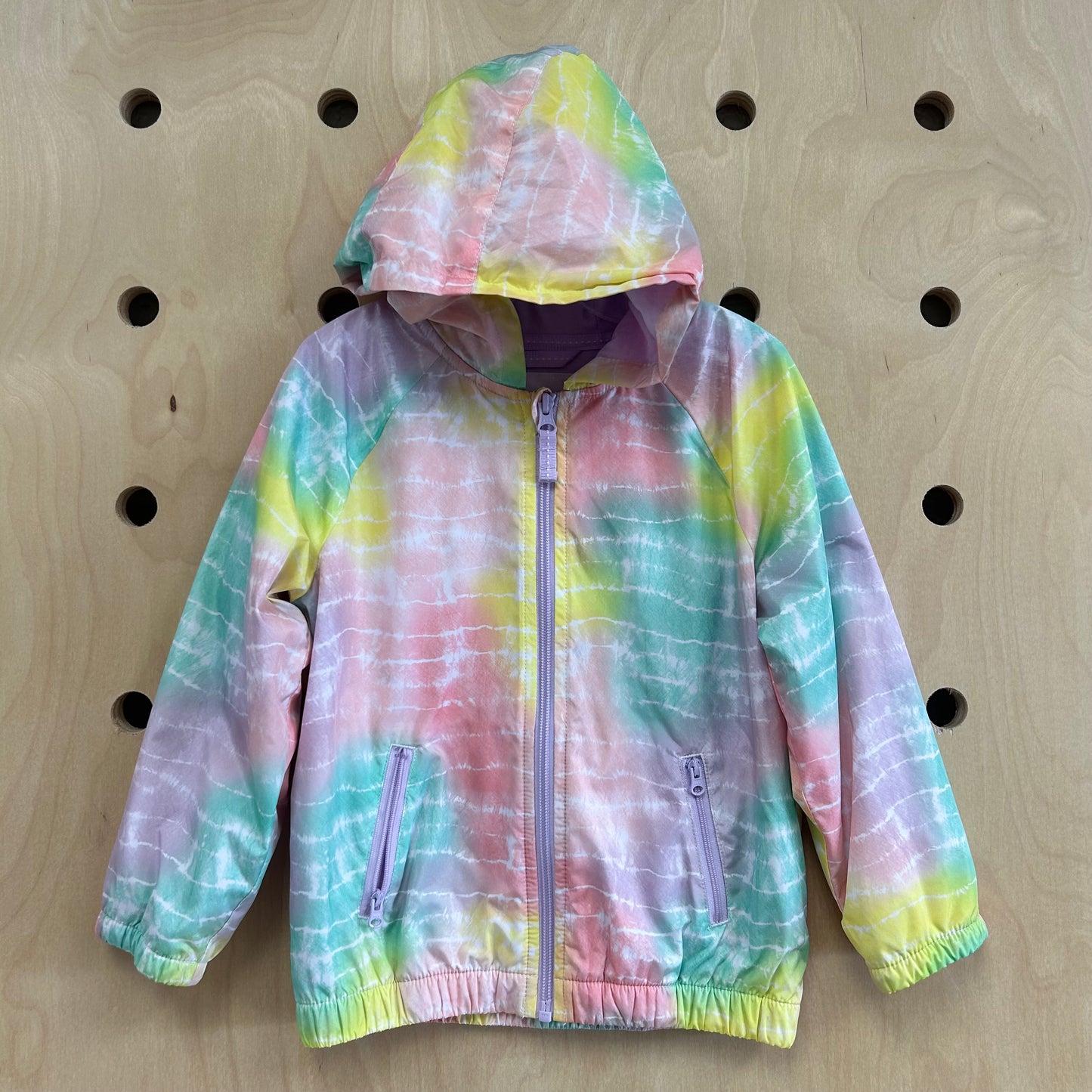 Pink Colorful Tie Dye Windbreaker