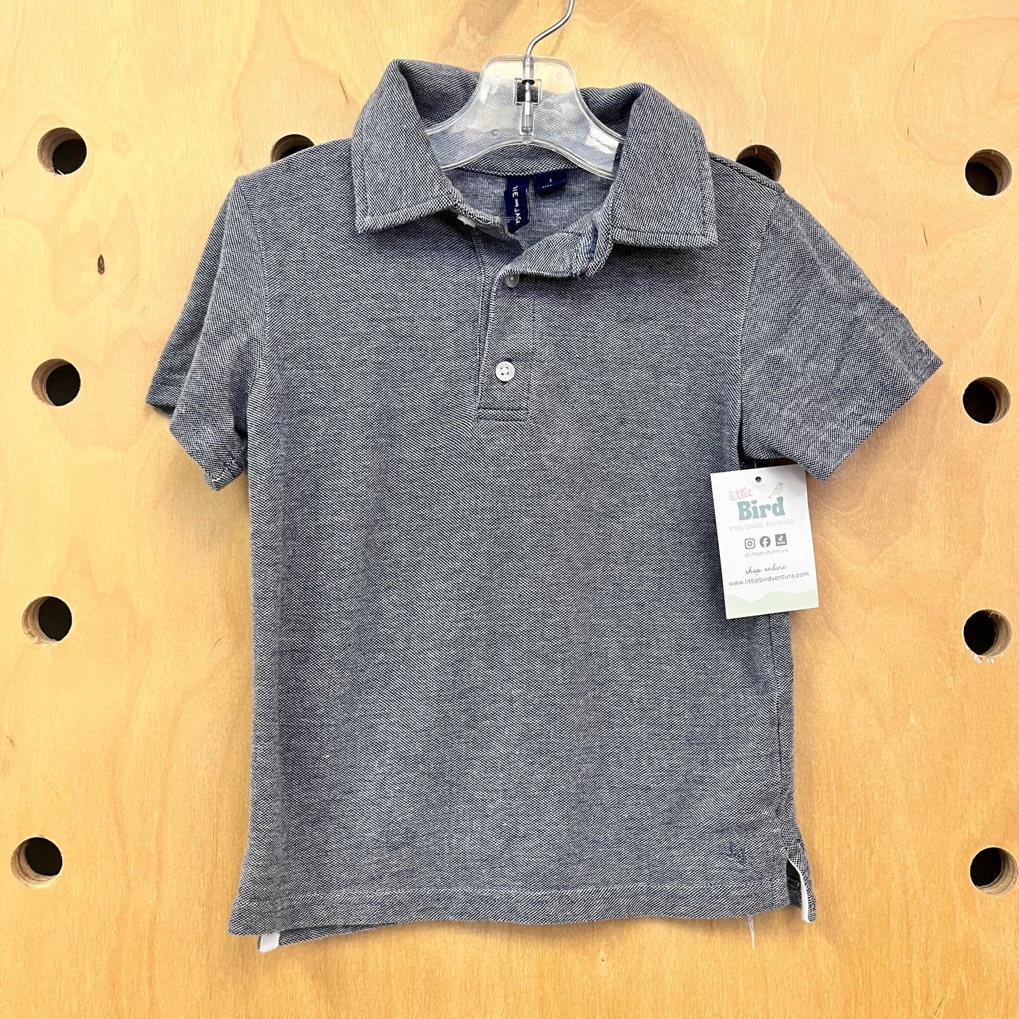 Blue Heathered Polo