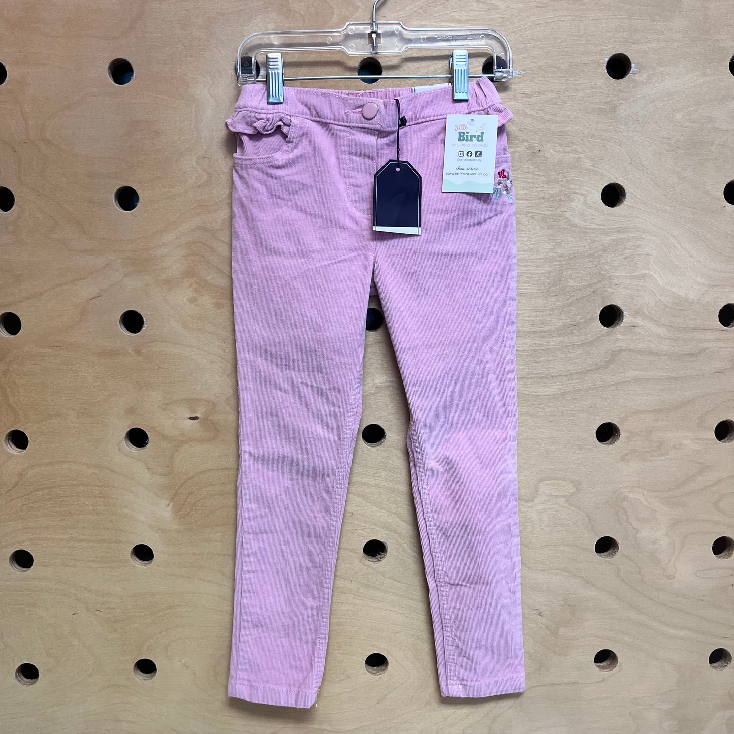 Pink Cord Floral Jeggings NEW!