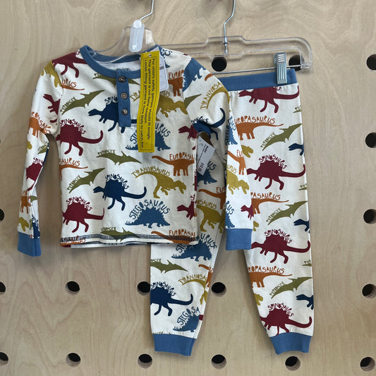 Cream & Multi-Color Dino Pajamas NEW!!!