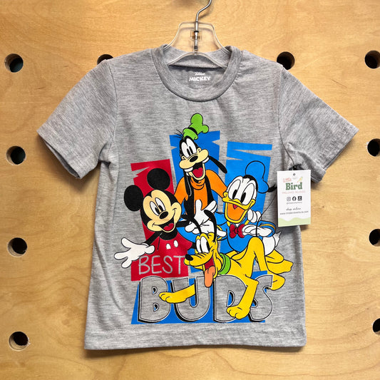 Grey 'Best Buds' Mickey Tee