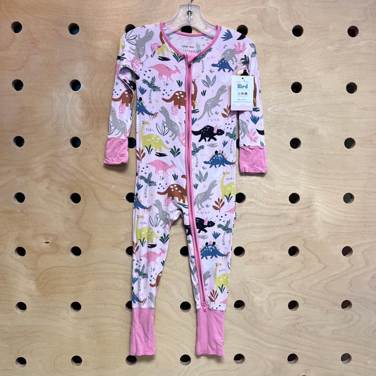 Pink Bamboo Dinosaurs Zippy