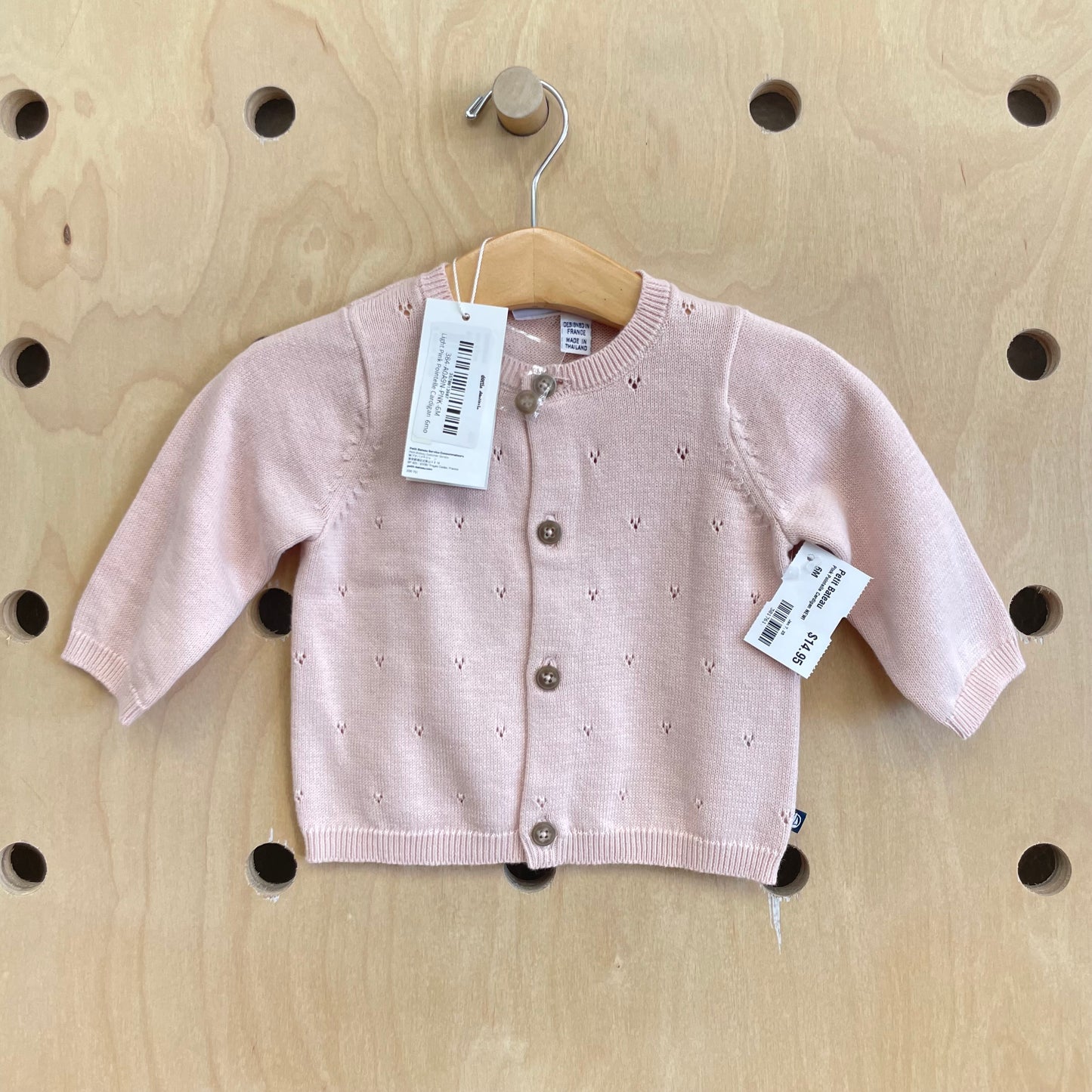 Pink Pointelle Cardigan NEW!