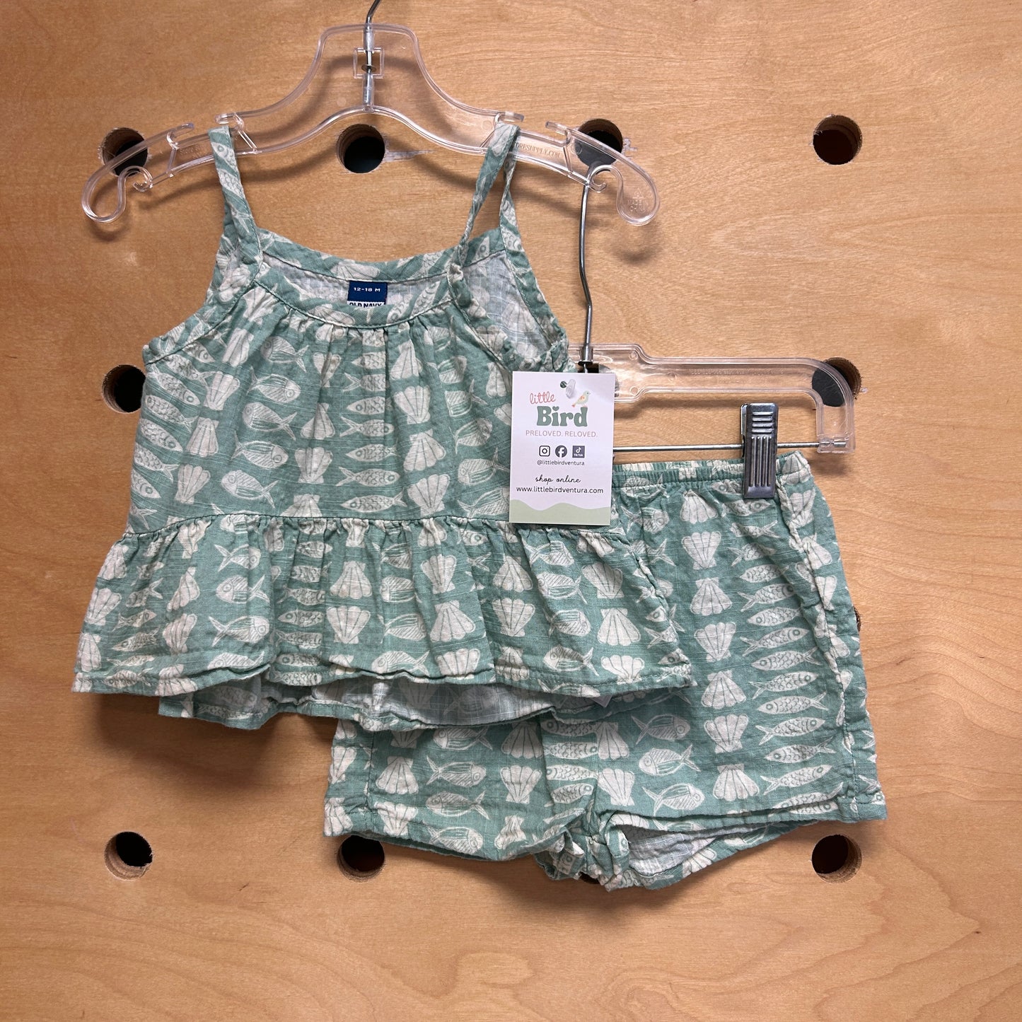 Blue Seashells/Fish Outfit