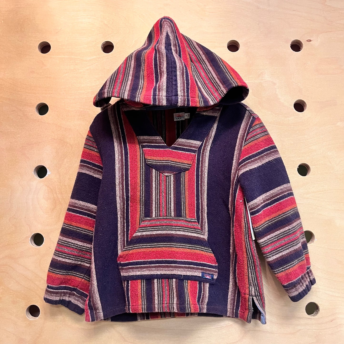 Purple/Colorful Striped Baja Hoodie