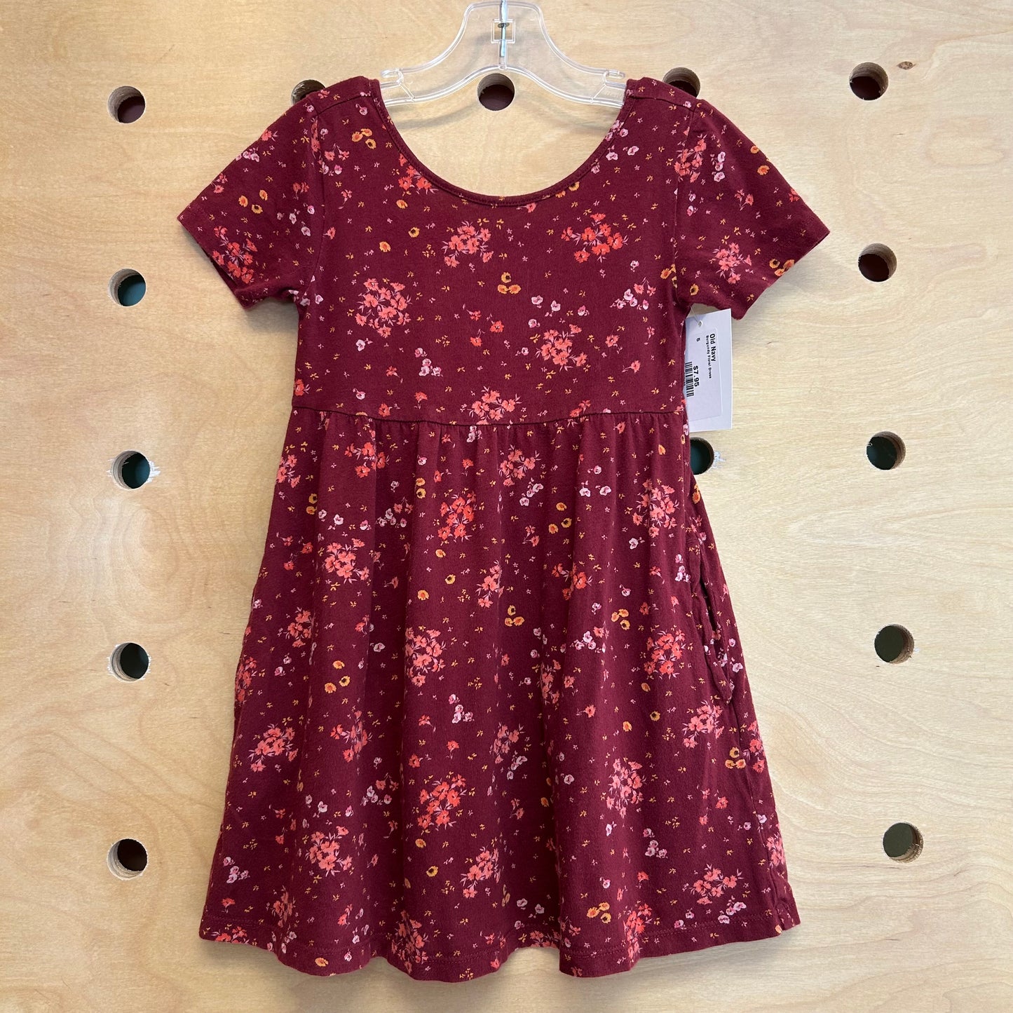 Burgundy Floral Dress