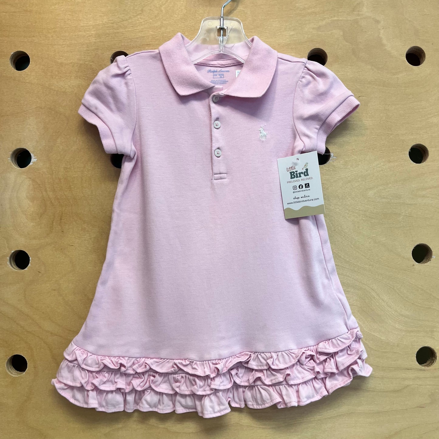 Pink Polo Ruffle Dress
