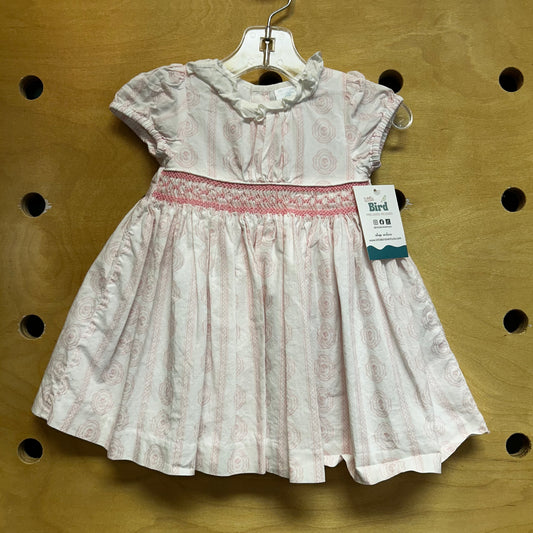 Pink & White Floral Frames Dress