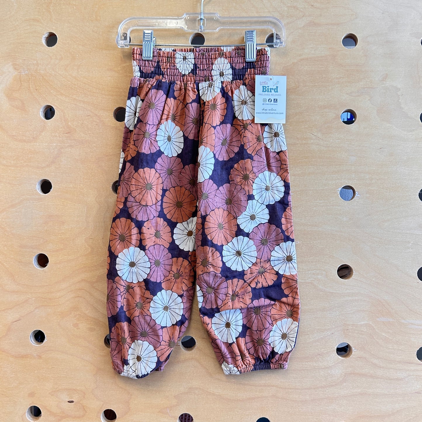Plum Floral Organic Pants