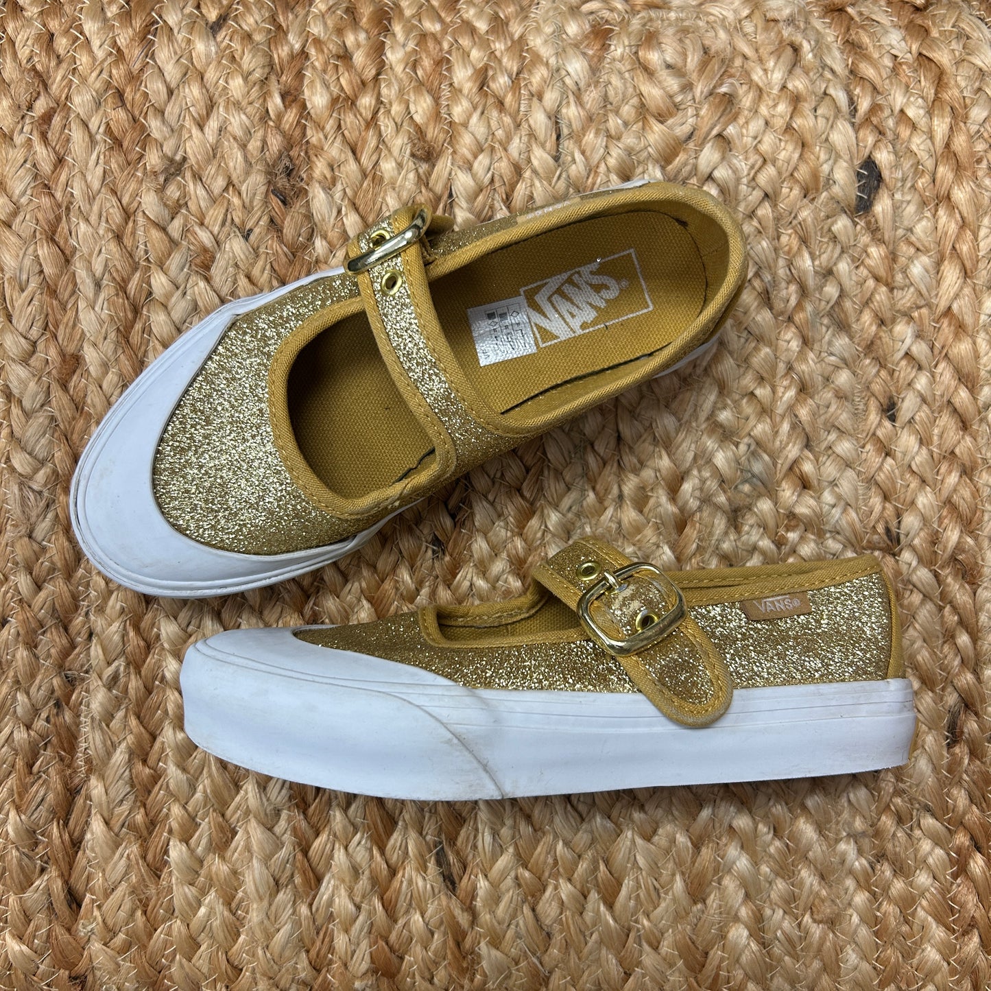 Gold Glitter Mary Janes